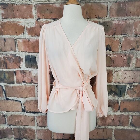 CHELSEA28 wrap top pink wood XS NWT - Picture 2 of 8